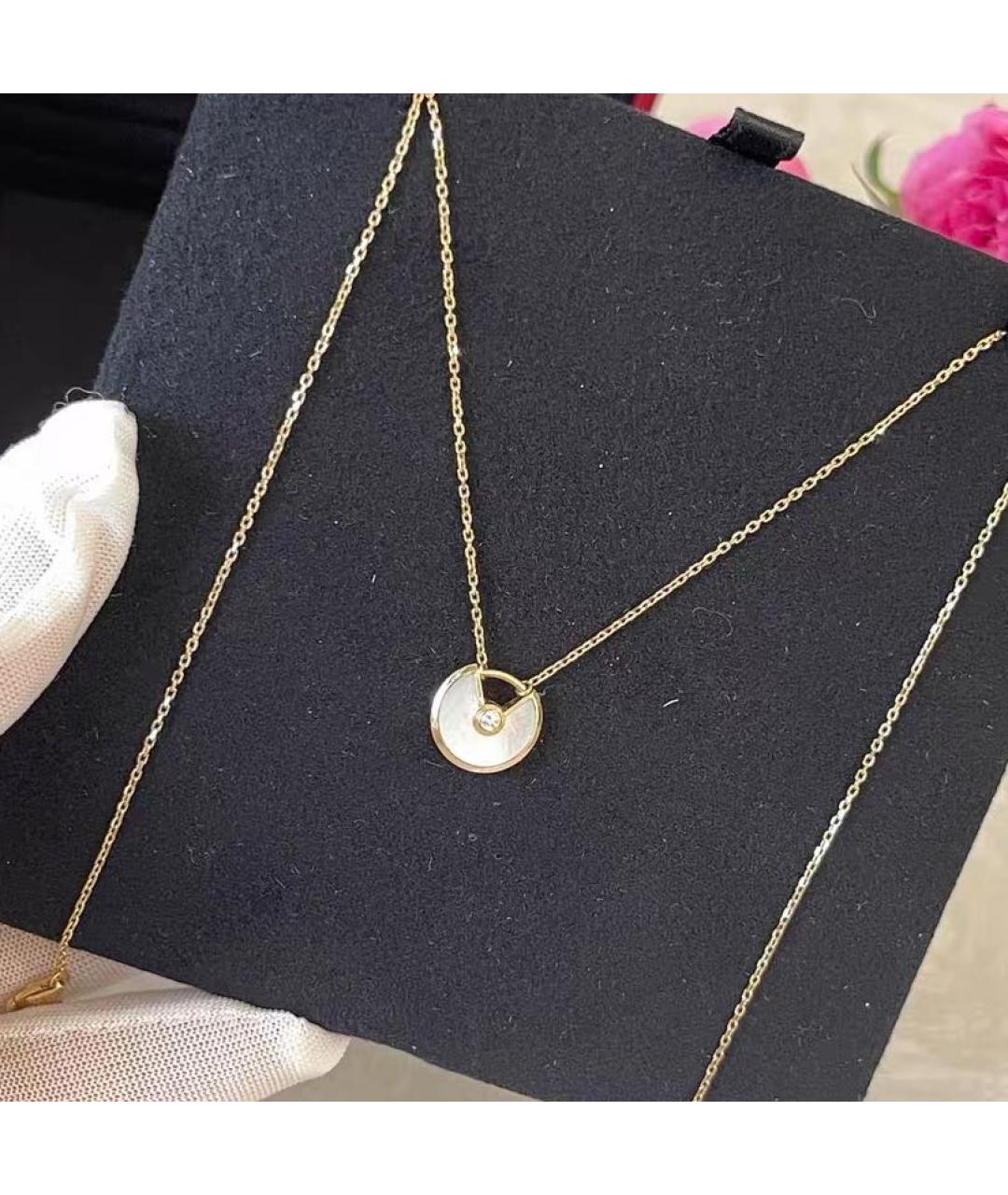 CARTIER Белое колье из желтого золота, фото 6