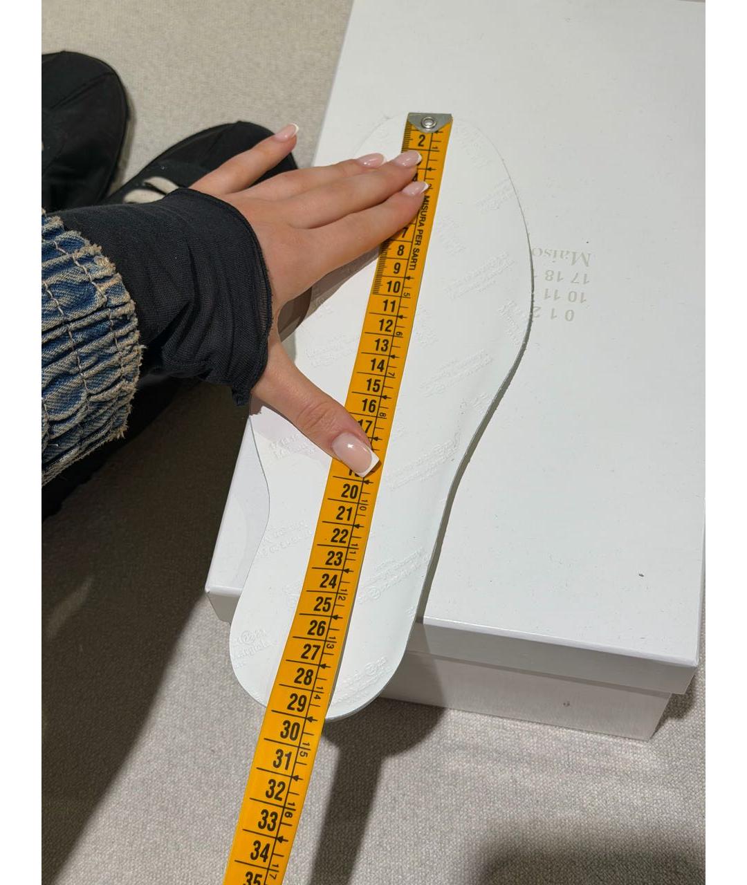 MAISON MARGIELA Черные текстильные низкие кроссовки / кеды, фото 6