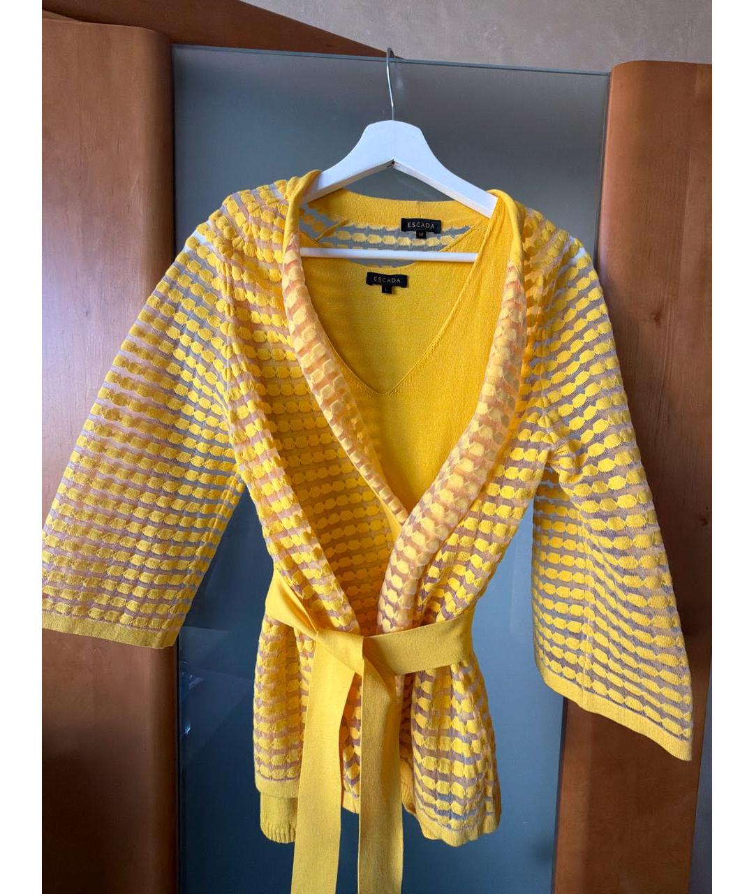 ESCADA Желтый вискозный джемпер / свитер, фото 5