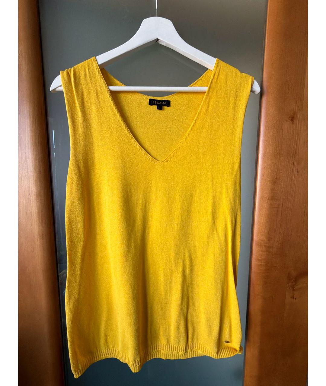 ESCADA Желтый вискозный джемпер / свитер, фото 3