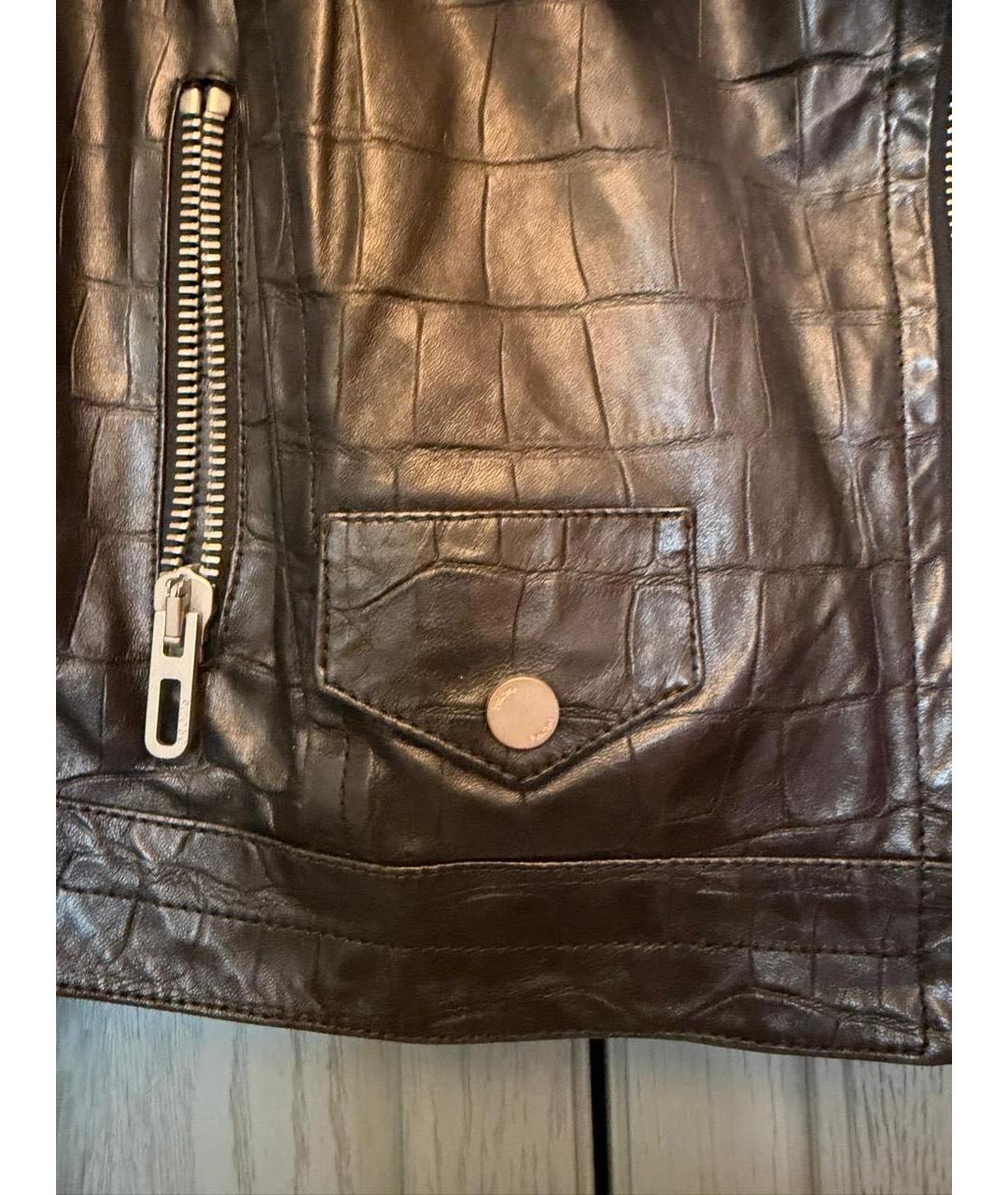 DROME Коричневая кожаная куртка, фото 7