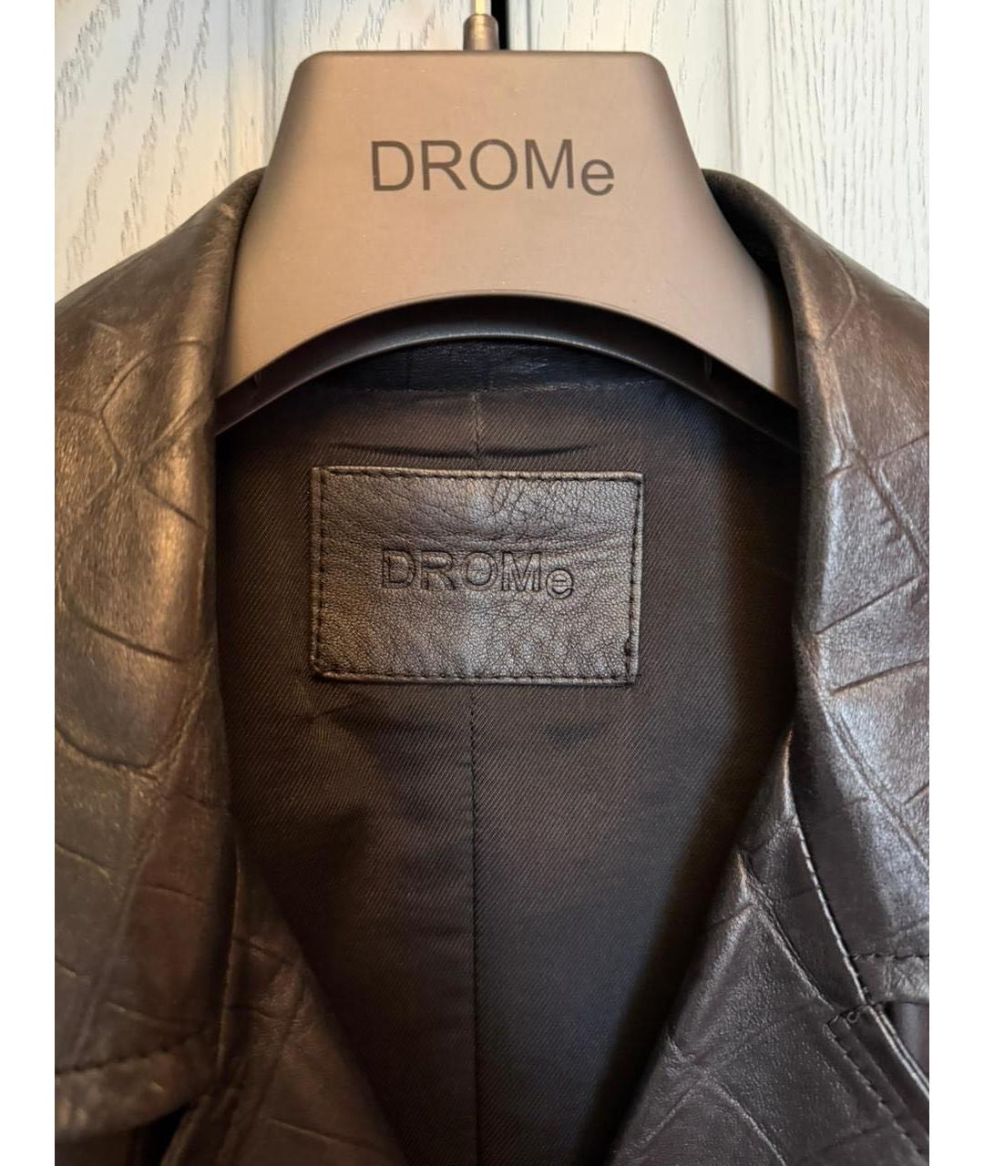 DROME Коричневая кожаная куртка, фото 3