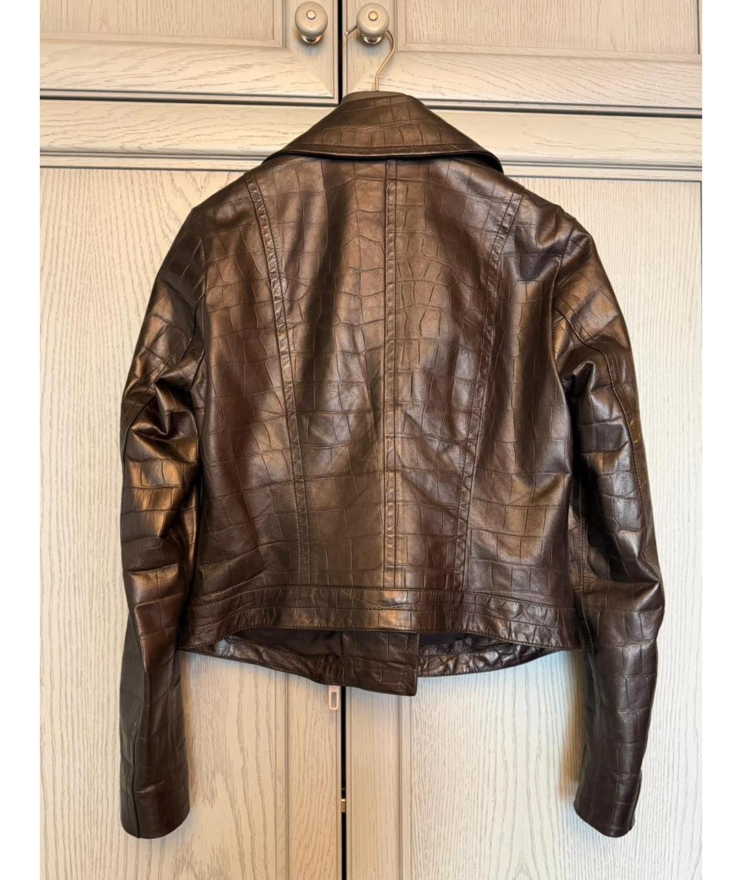 DROME Коричневая кожаная куртка, фото 5