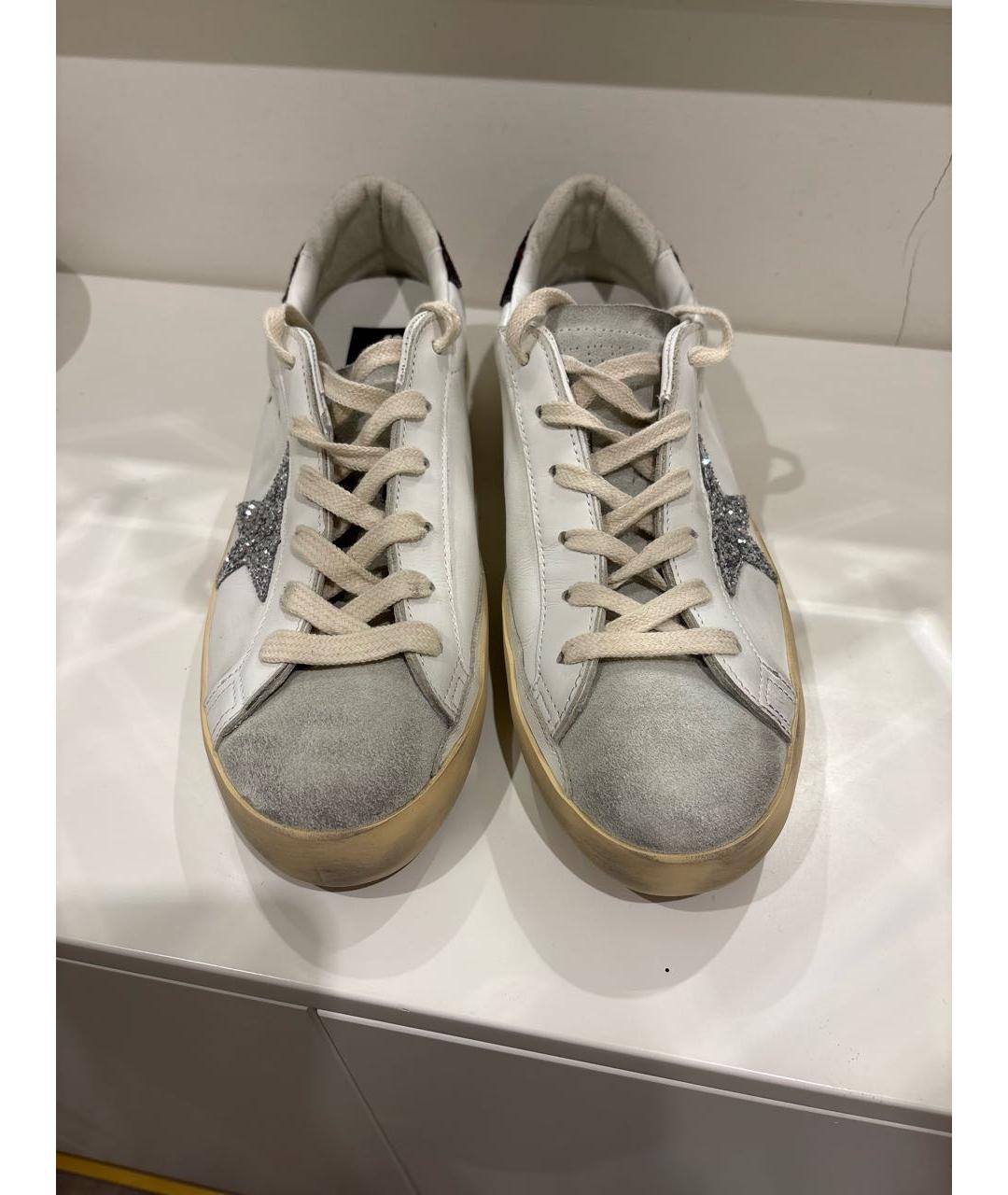 GOLDEN GOOSE DELUXE BRAND Белые кожаные кеды, фото 2