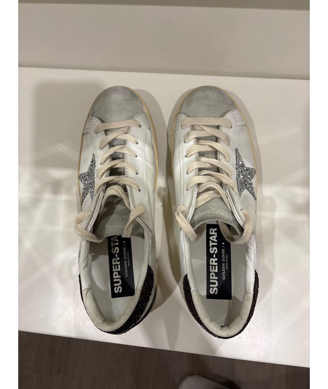 GOLDEN GOOSE DELUXE BRAND Белые кожаные кеды, фото 3