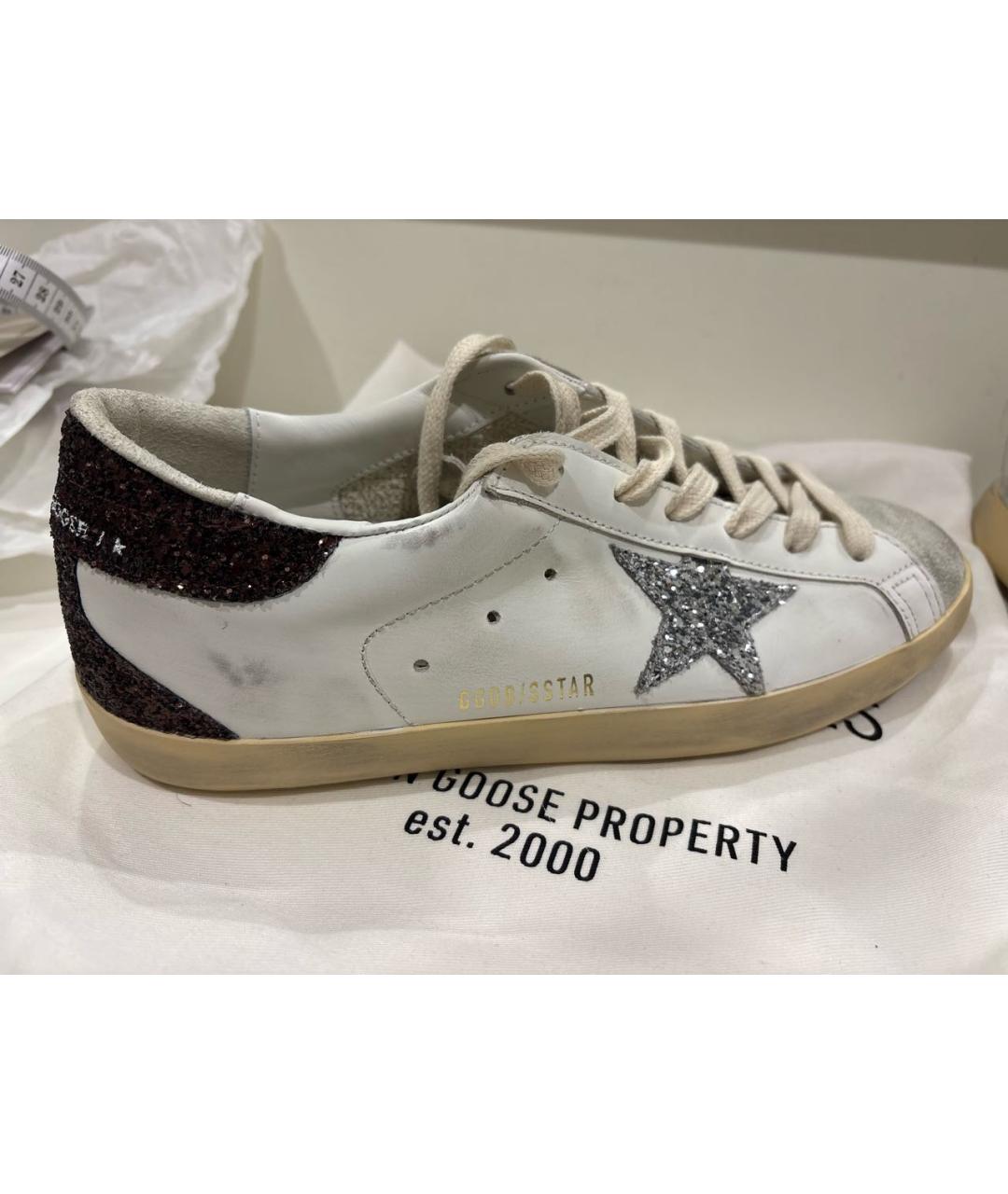 GOLDEN GOOSE DELUXE BRAND Белые кожаные кеды, фото 7