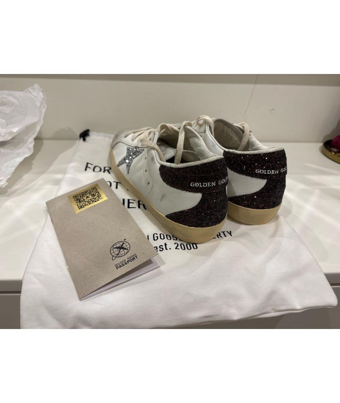 GOLDEN GOOSE DELUXE BRAND Белые кожаные кеды, фото 5