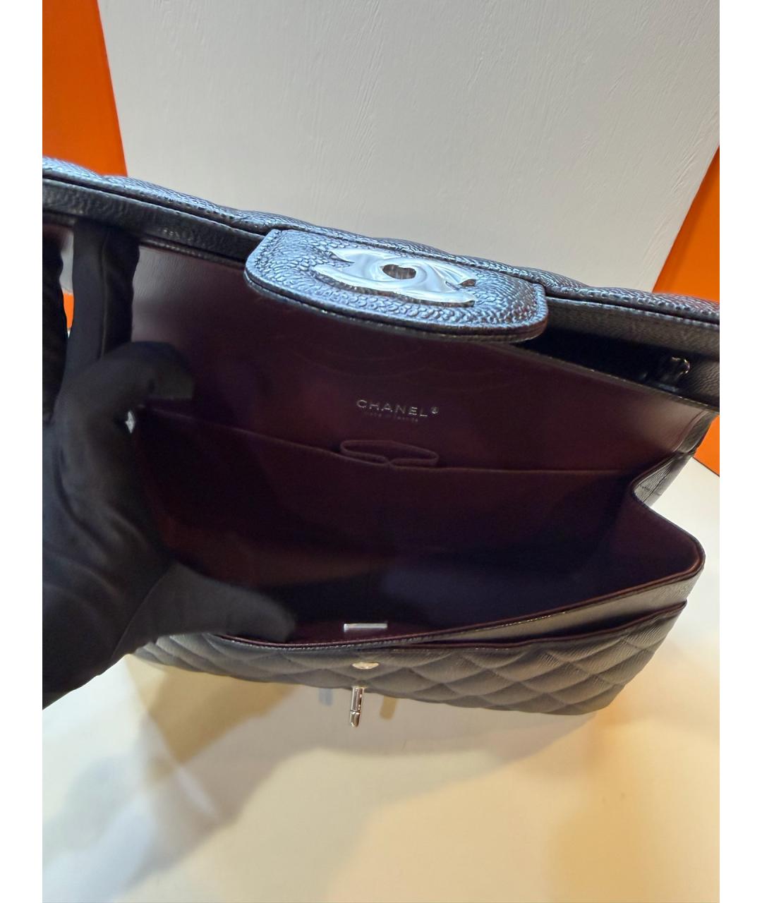 CHANEL Черная кожаная сумка через плечо, фото 8
