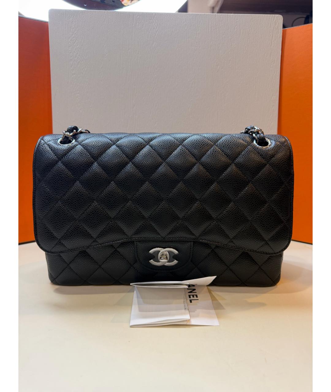 CHANEL Черная кожаная сумка через плечо, фото 9