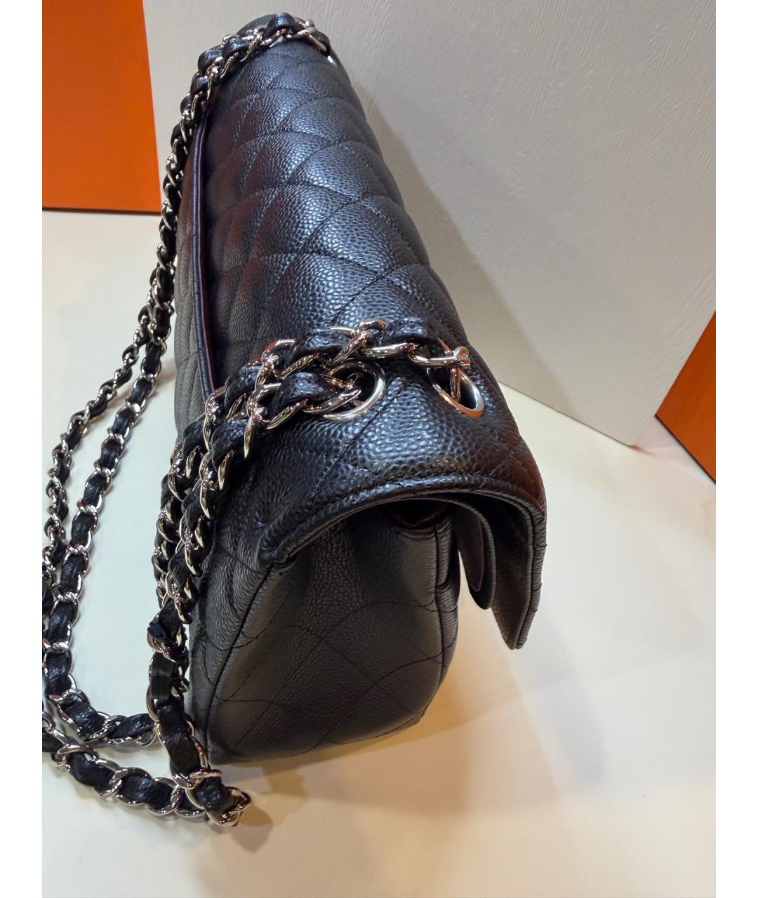 CHANEL Черная кожаная сумка через плечо, фото 3