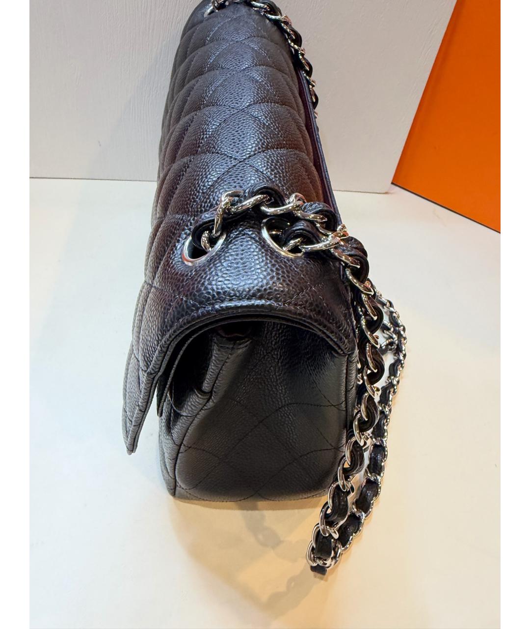 CHANEL Черная кожаная сумка через плечо, фото 4