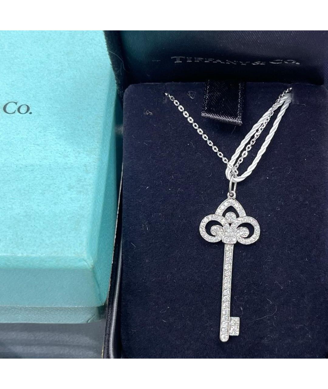 TIFFANY&CO Серебряное платиновое колье, фото 3