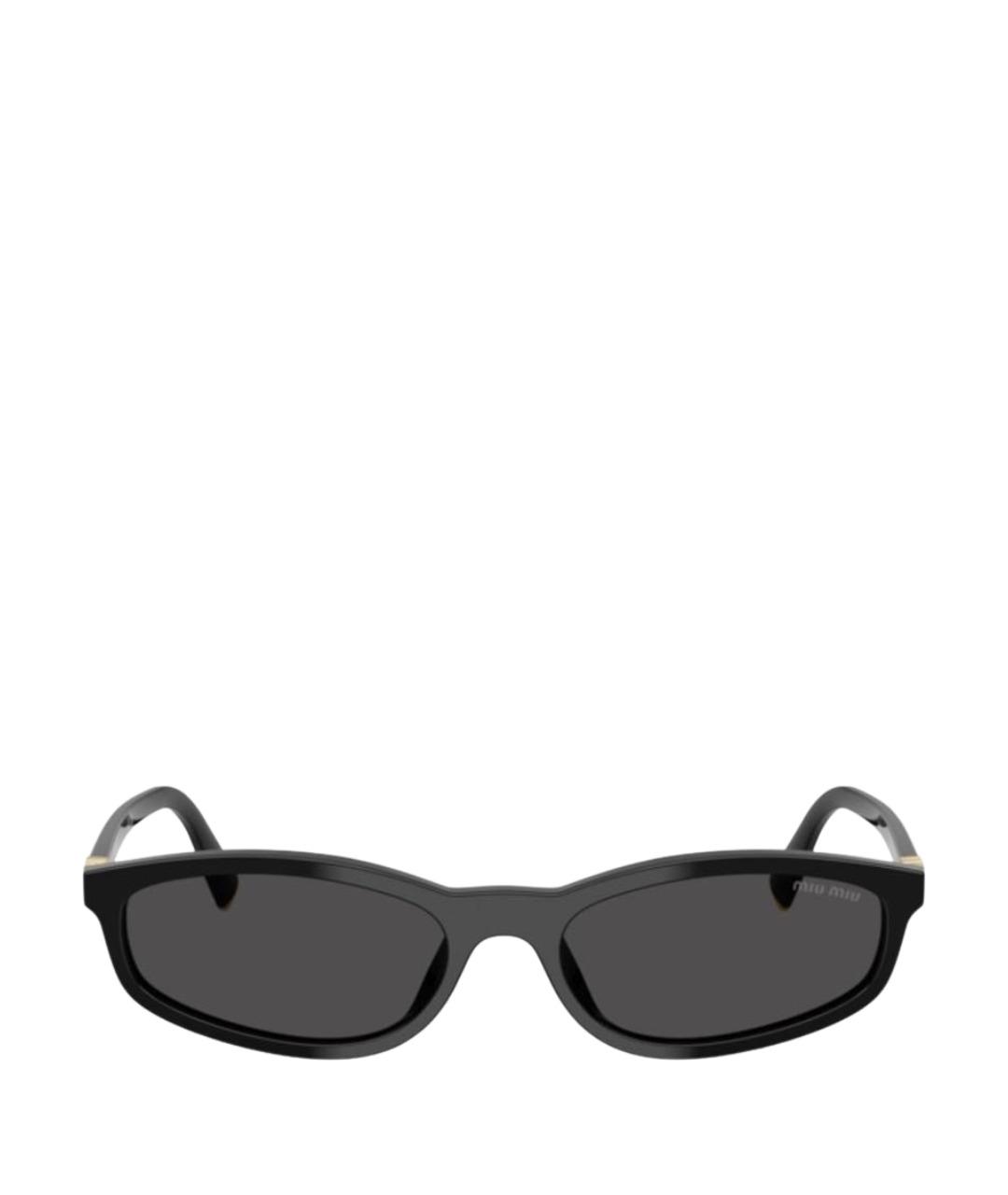 MIU MIU Черные пластиковые солнцезащитные очки, фото 1