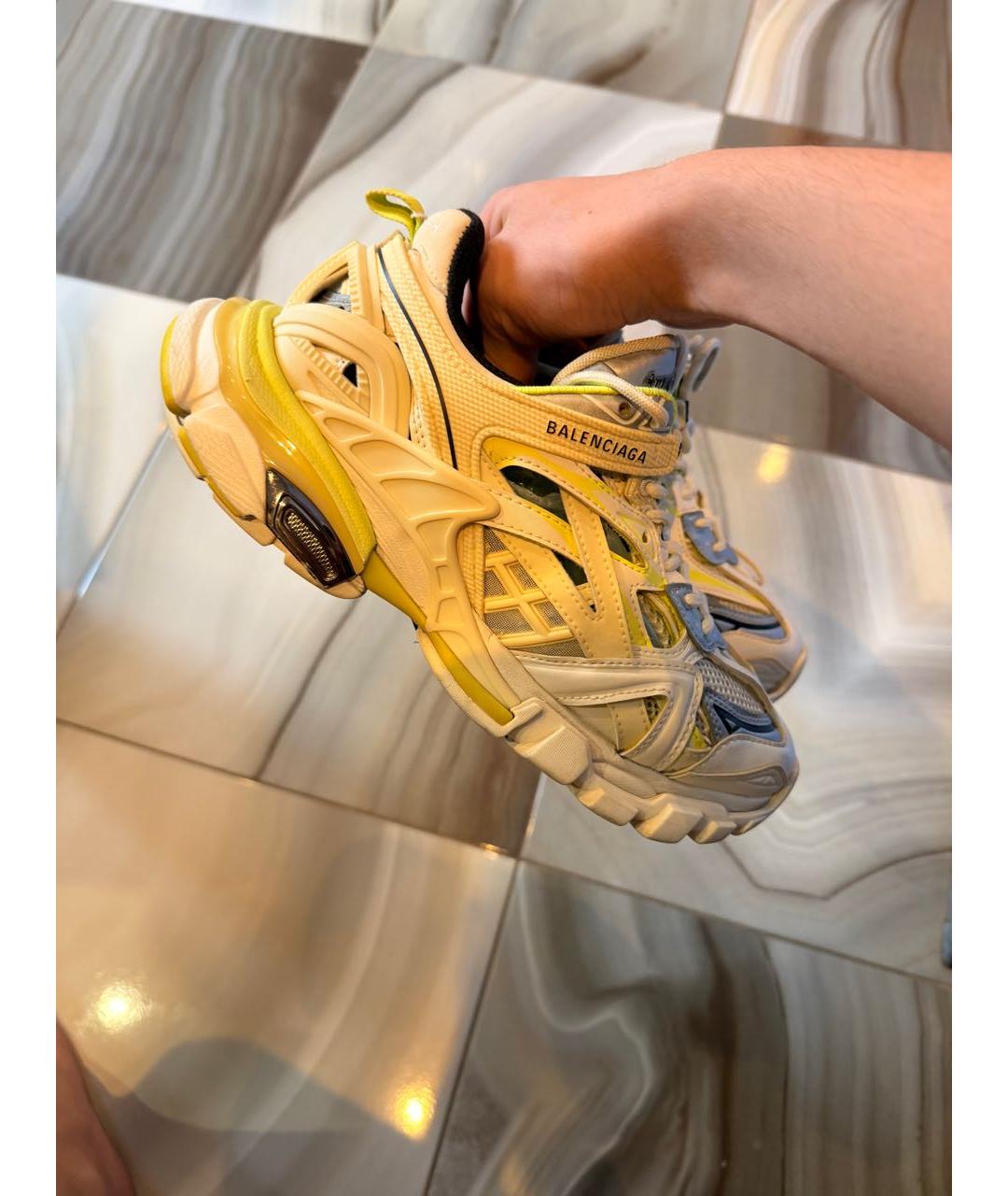 BALENCIAGA Белые текстильные кроссовки, фото 3