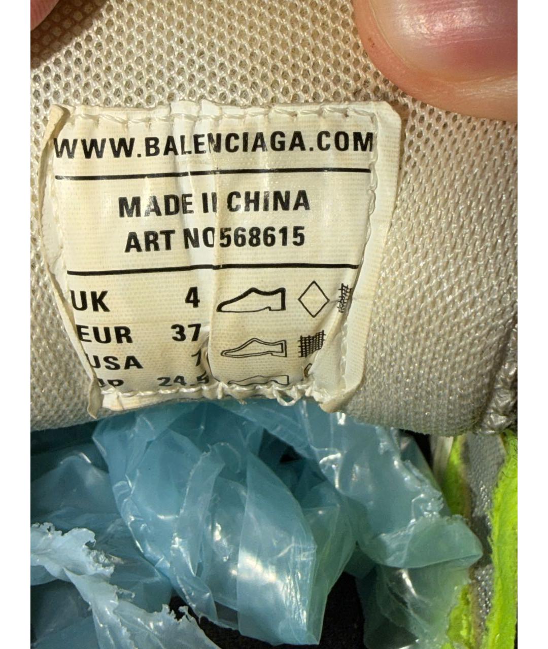 BALENCIAGA Белые текстильные кроссовки, фото 5