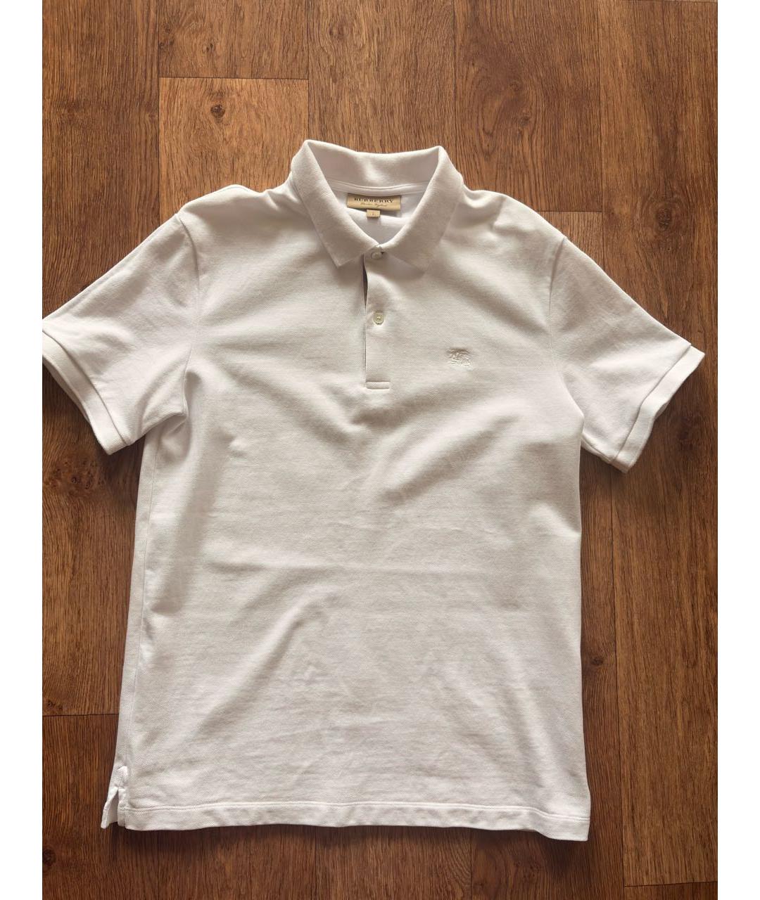 BURBERRY Белое поло с коротким рукавом, фото 4