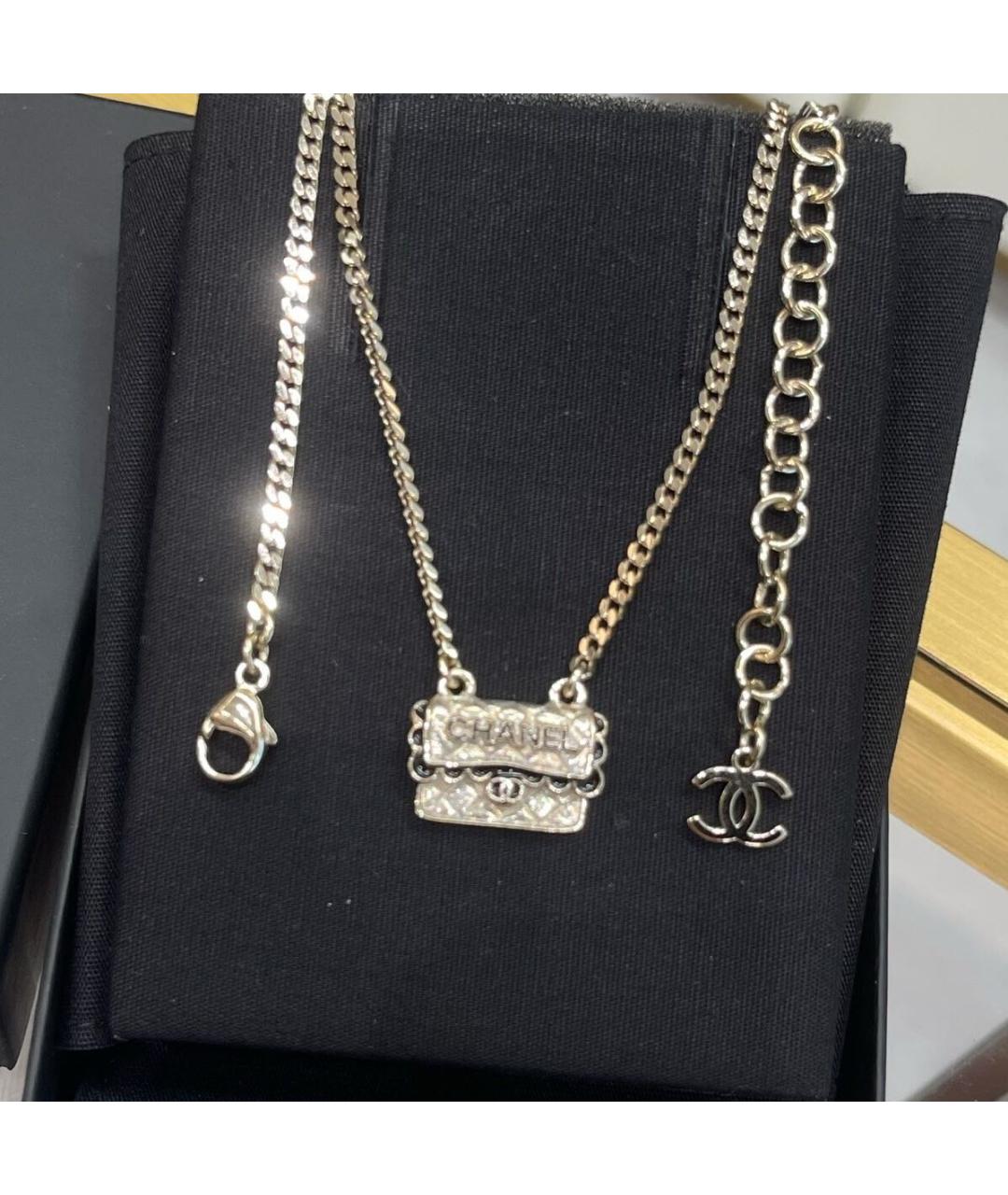 CHANEL Серебряное металлическое колье, фото 8