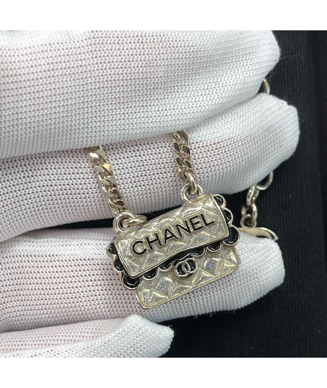 CHANEL Серебряное металлическое колье, фото 4