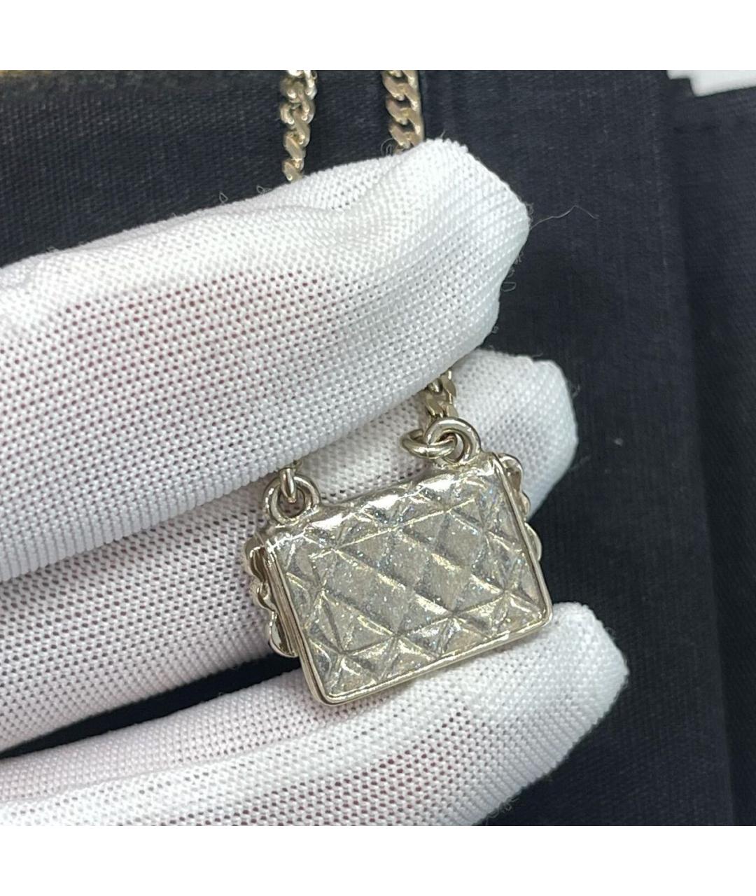 CHANEL Серебряное металлическое колье, фото 6