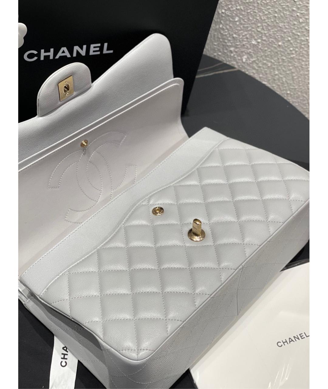 CHANEL Серая кожаная сумка через плечо, фото 7