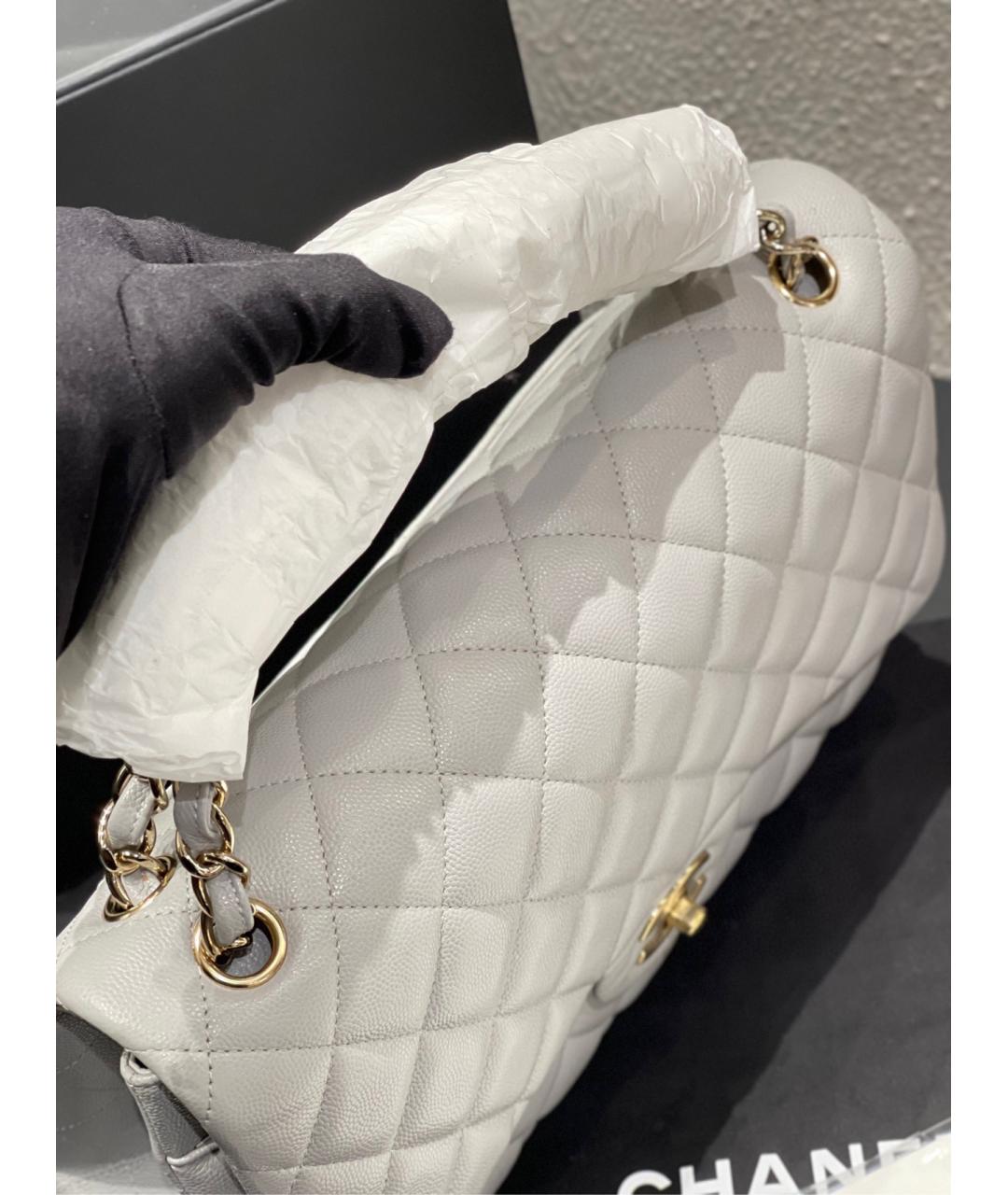 CHANEL Серая кожаная сумка через плечо, фото 6