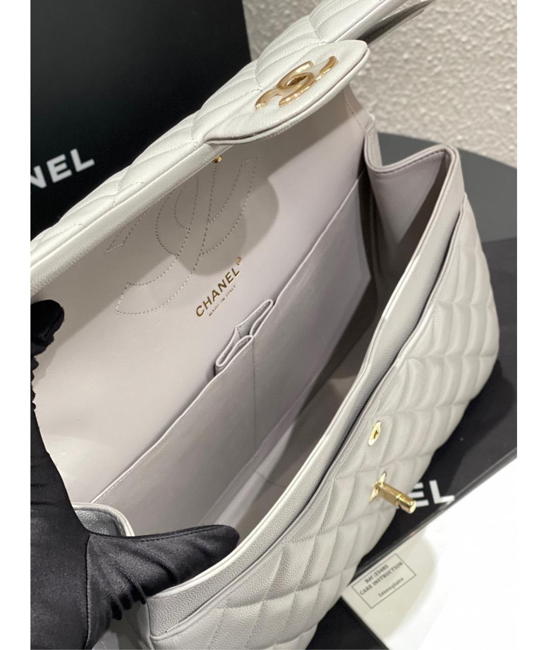 CHANEL Серая кожаная сумка через плечо, фото 8