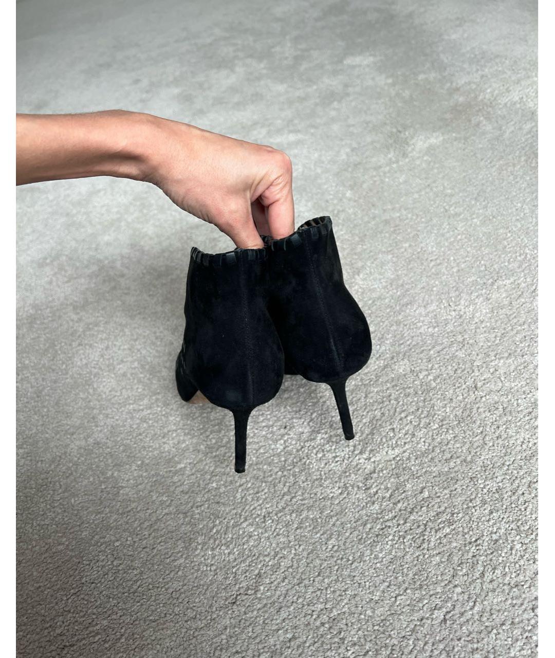 JIMMY CHOO Черные замшевые ботильоны, фото 4