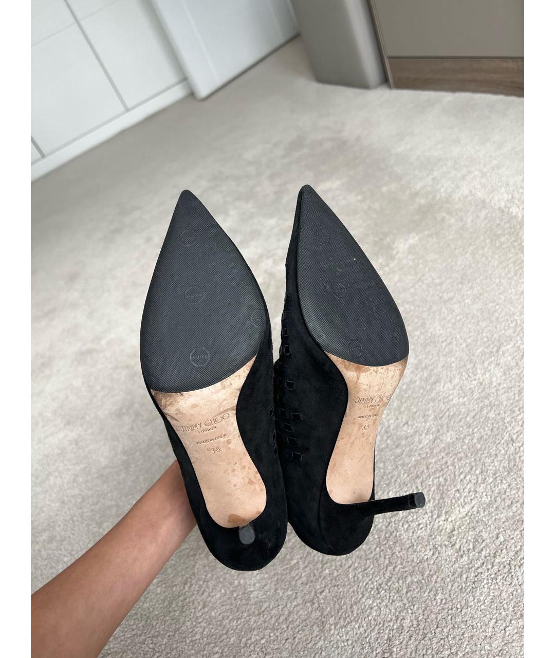 JIMMY CHOO Черные замшевые ботильоны, фото 6