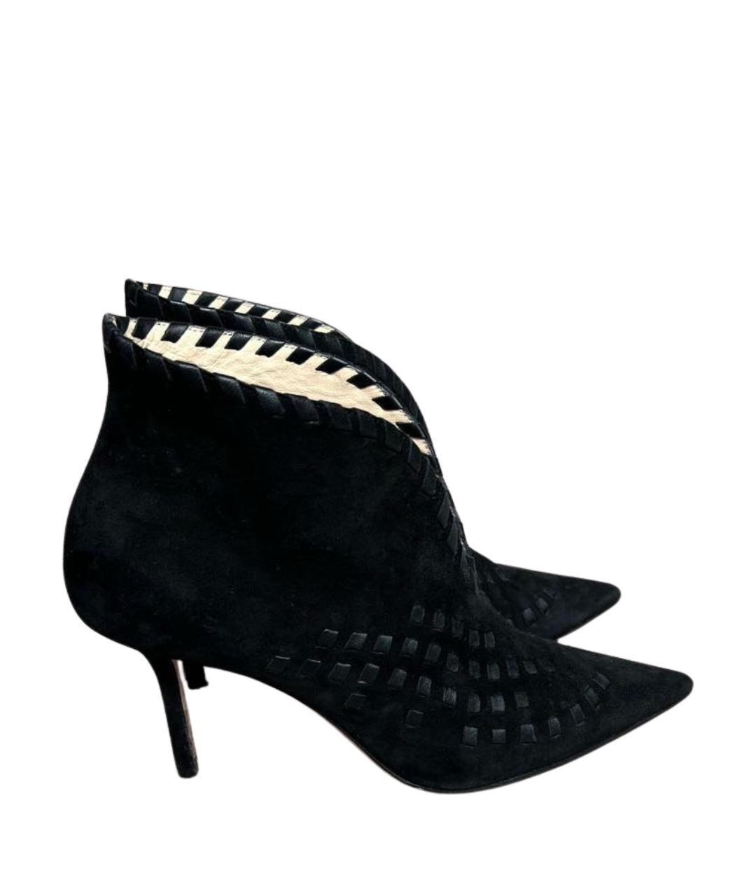 JIMMY CHOO Черные замшевые ботильоны, фото 1