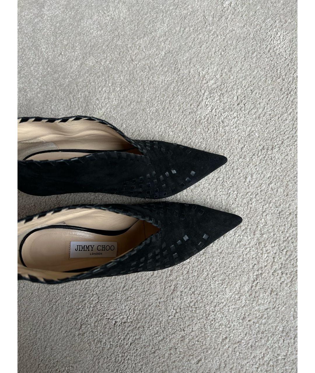 JIMMY CHOO Черные замшевые ботильоны, фото 5