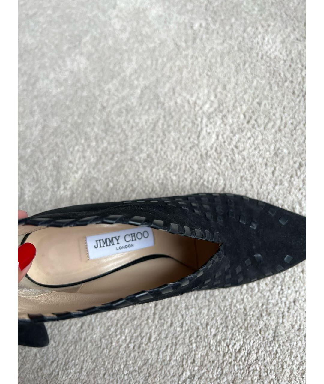 JIMMY CHOO Черные замшевые ботильоны, фото 8