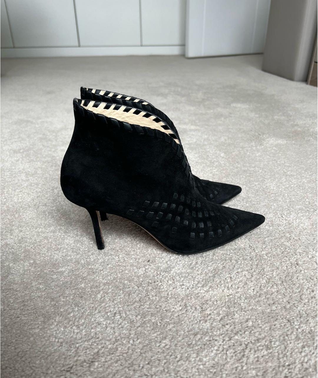 JIMMY CHOO Черные замшевые ботильоны, фото 9