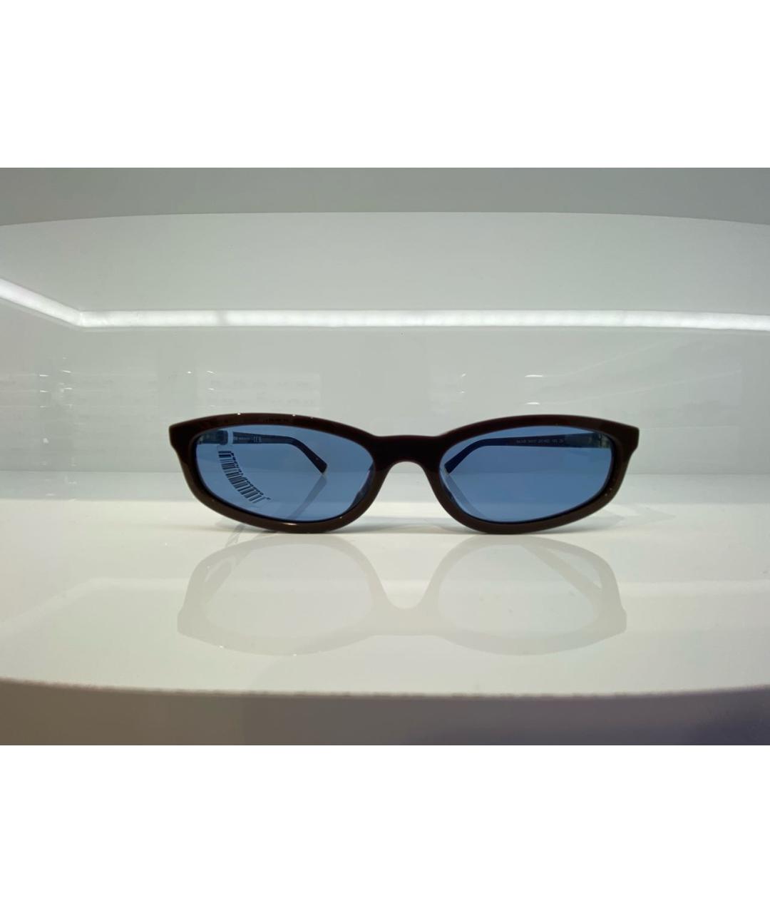 MIU MIU Коричневые пластиковые солнцезащитные очки, фото 4