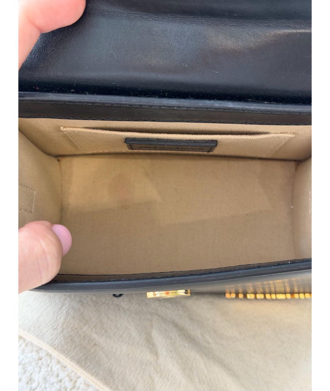 JACQUEMUS Черная кожаная сумка с короткими ручками, фото 8