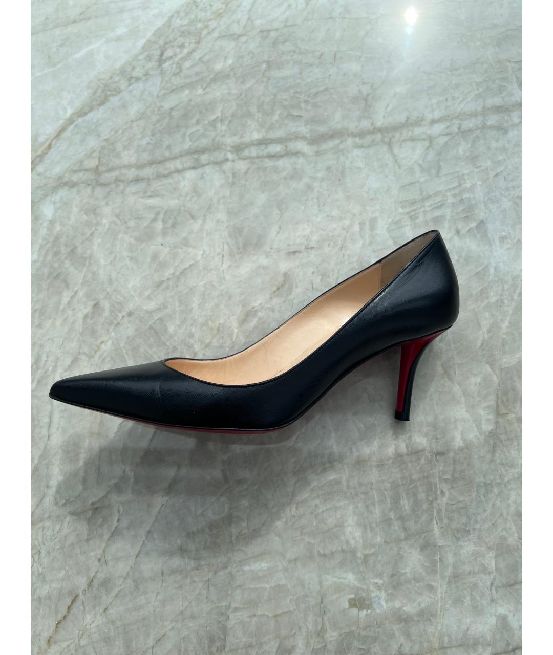 CHRISTIAN LOUBOUTIN Черные кожаные туфли, фото 8
