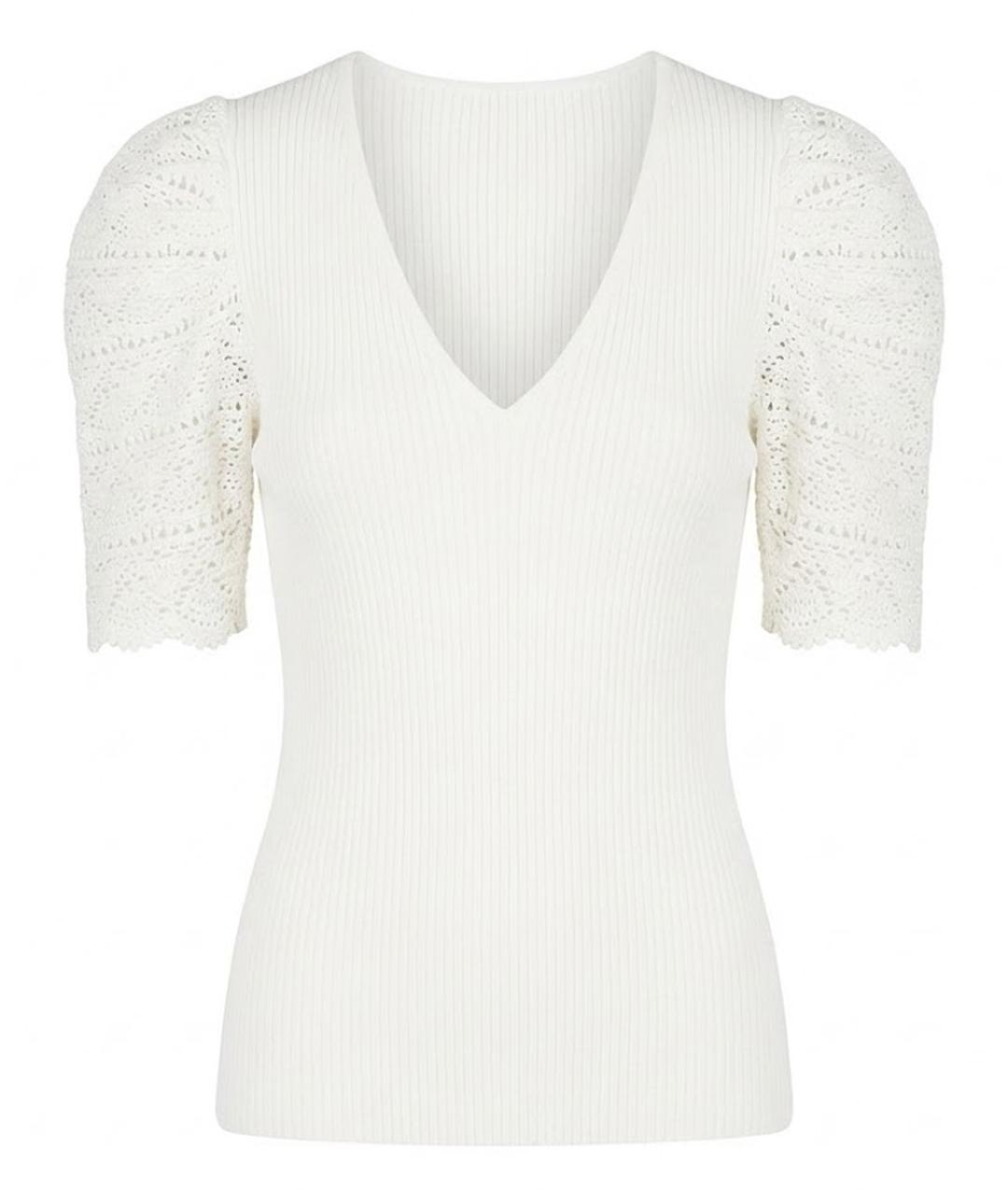 MAJE Белая вискозная футболка, фото 1