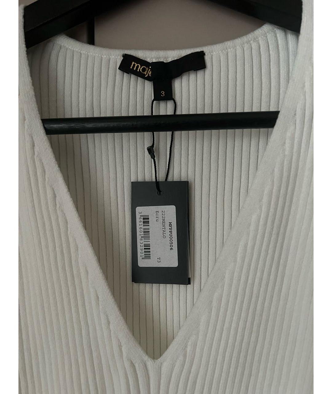 MAJE Белая вискозная футболка, фото 3