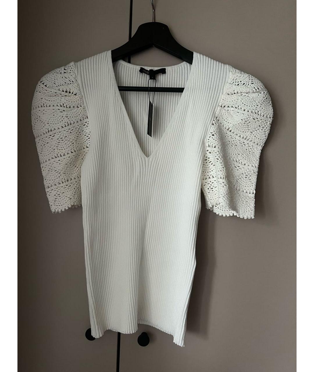 MAJE Белая вискозная футболка, фото 8