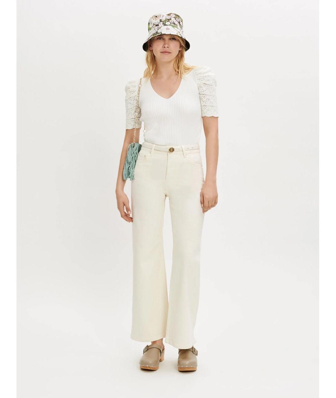 MAJE Белая вискозная футболка, фото 7