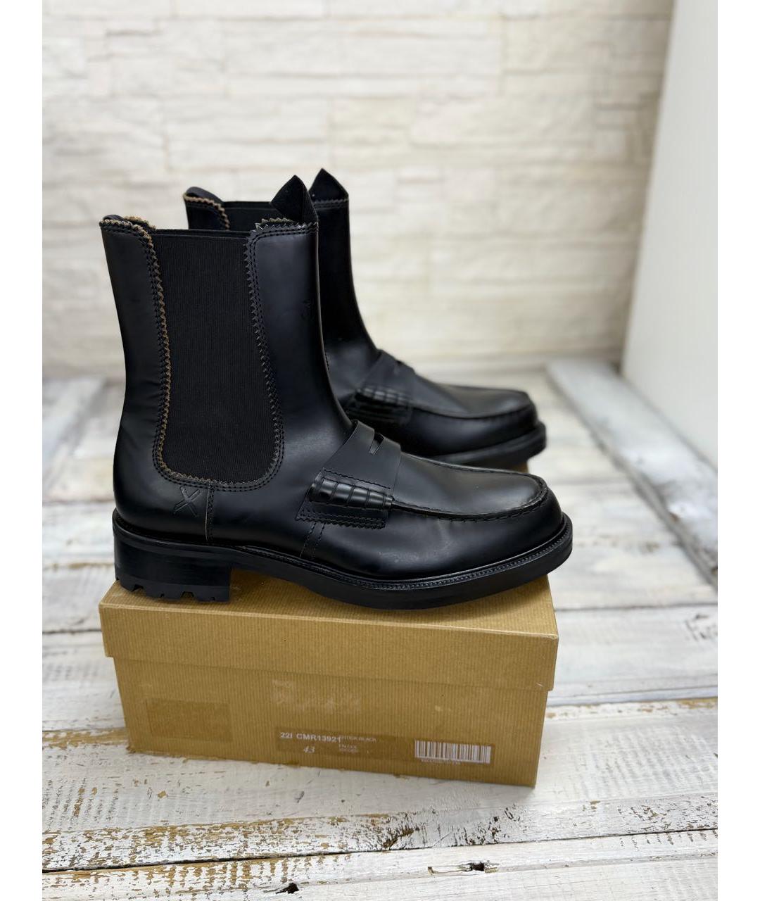 COLLEGE Черные кожаные высокие ботинки, фото 9