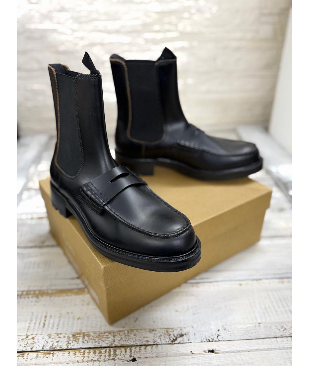 COLLEGE Черные кожаные высокие ботинки, фото 7