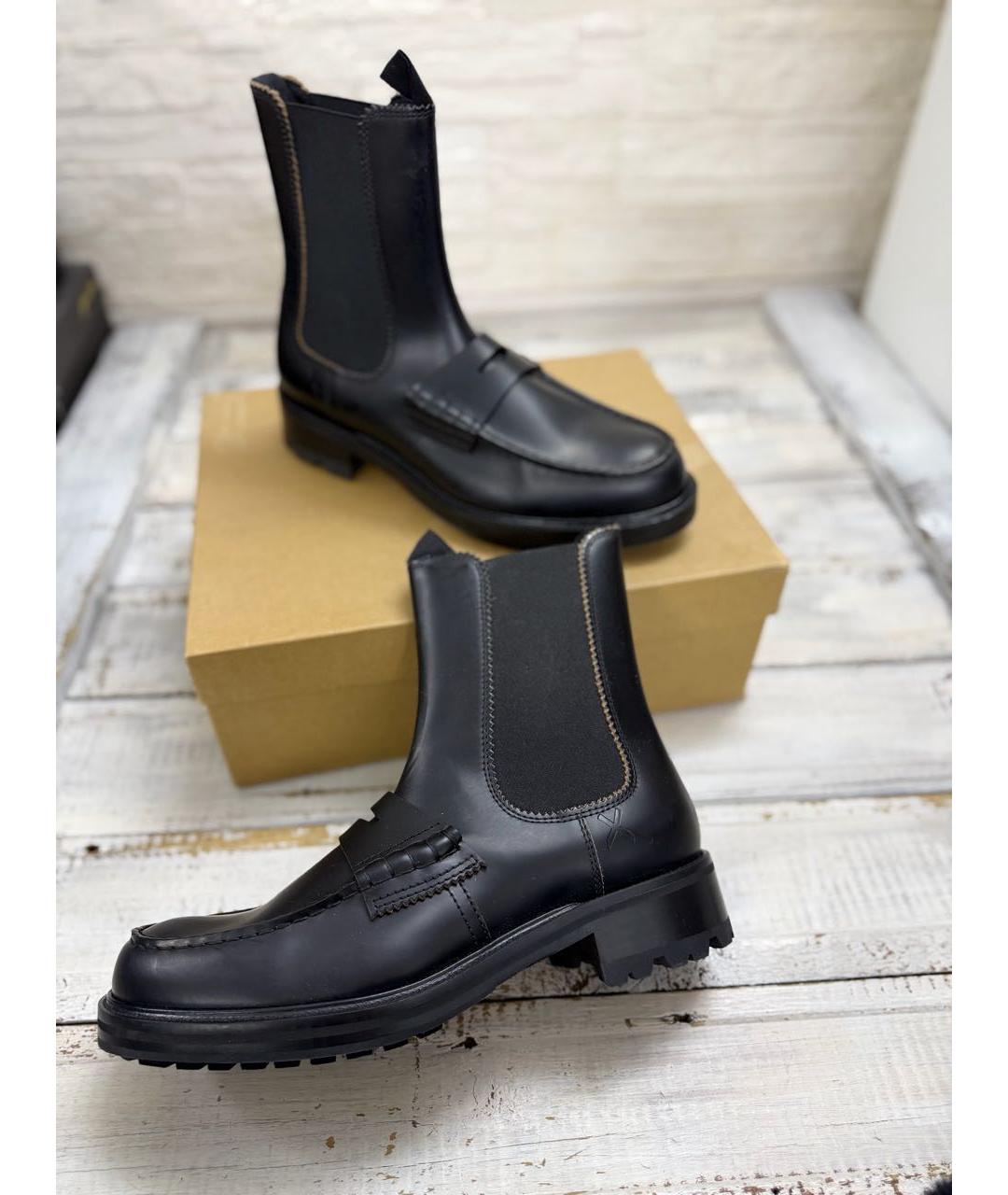 COLLEGE Черные кожаные высокие ботинки, фото 5