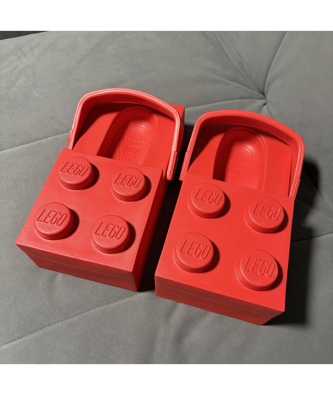 CROCS Красные шлепанцы, фото 5