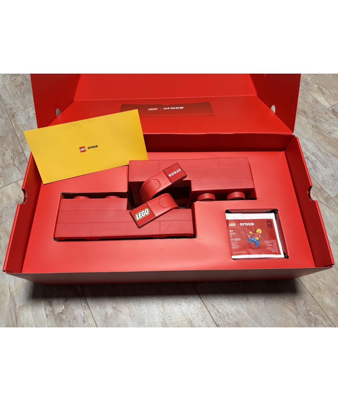 CROCS Красные шлепанцы, фото 8