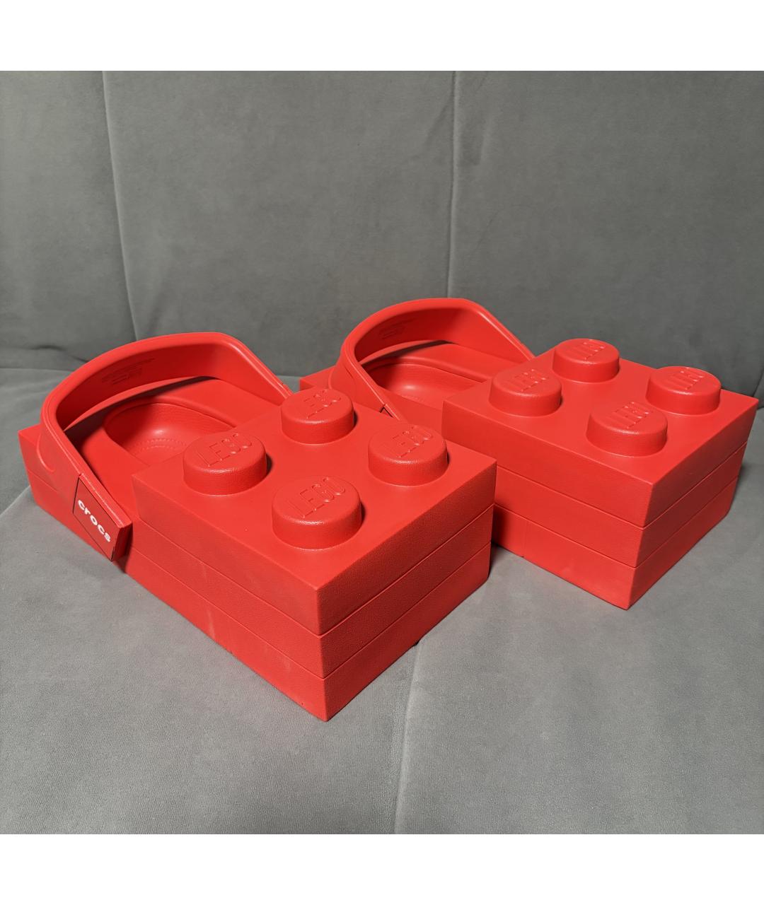 CROCS Красные шлепанцы, фото 4