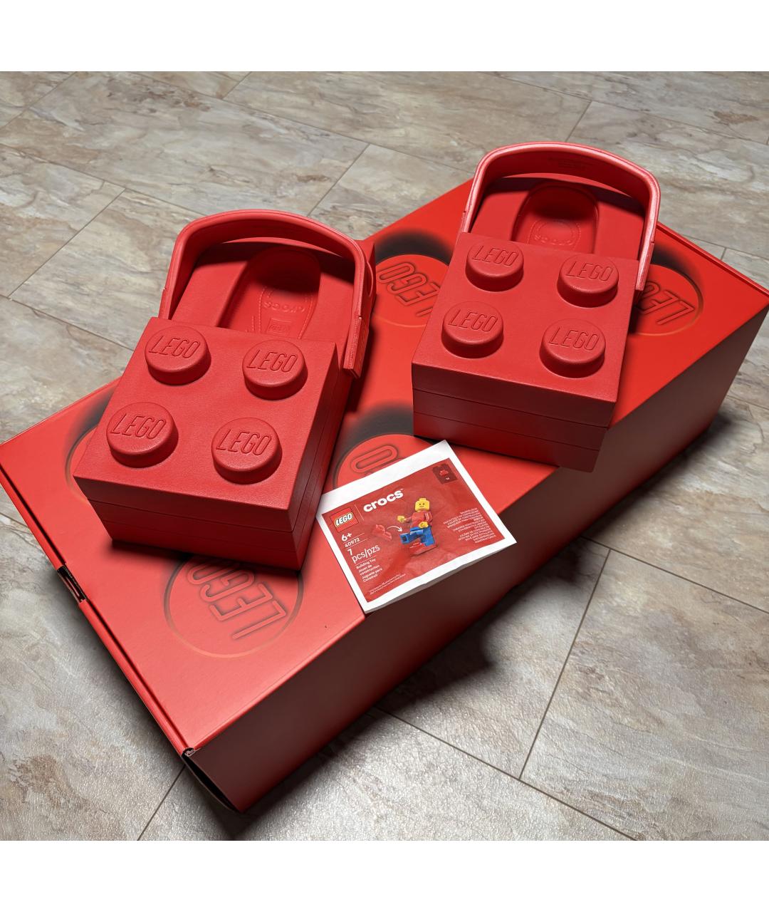 CROCS Красные шлепанцы, фото 7