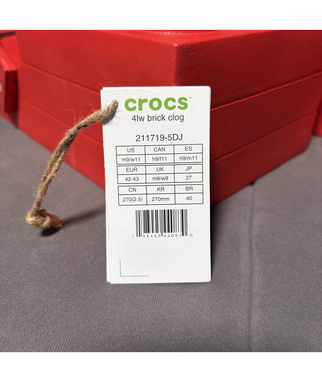 CROCS Красные шлепанцы, фото 9