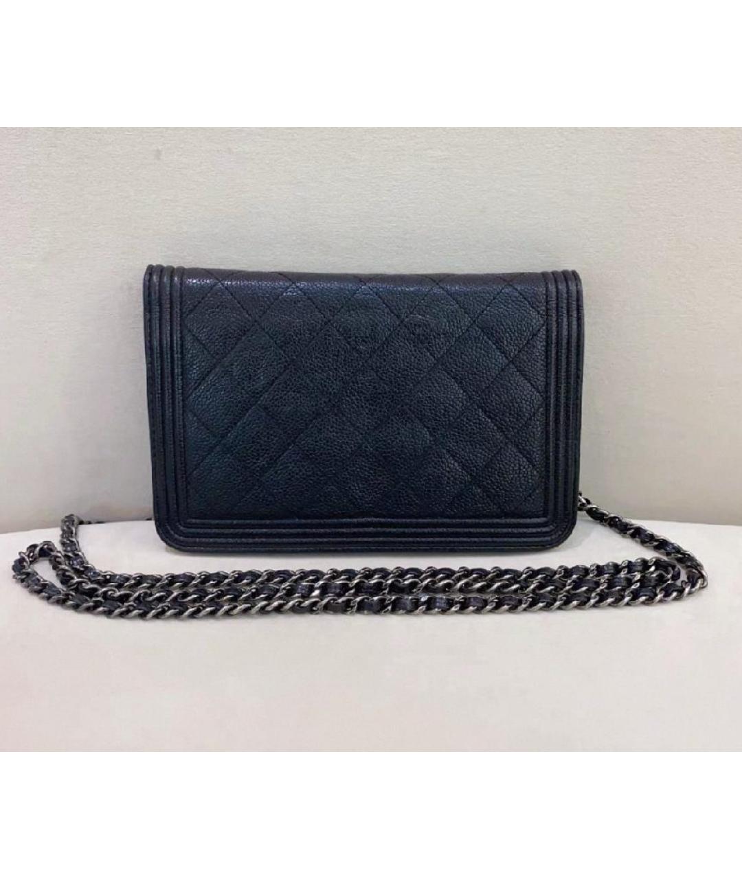 CHANEL Черная кожаная сумка через плечо, фото 2