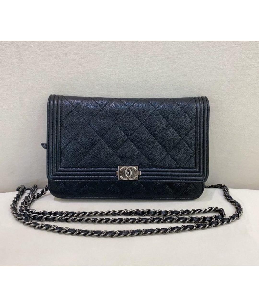 CHANEL Черная кожаная сумка через плечо, фото 3