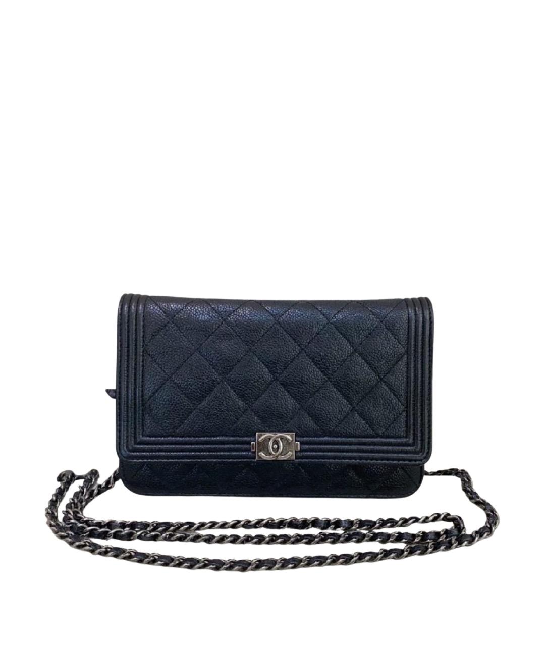 CHANEL Черная кожаная сумка через плечо, фото 1